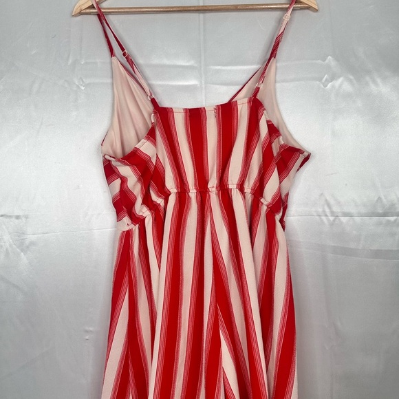 Red and White Womens Adjustable Strap Lined Romper Size XL - Picture 7 of 10